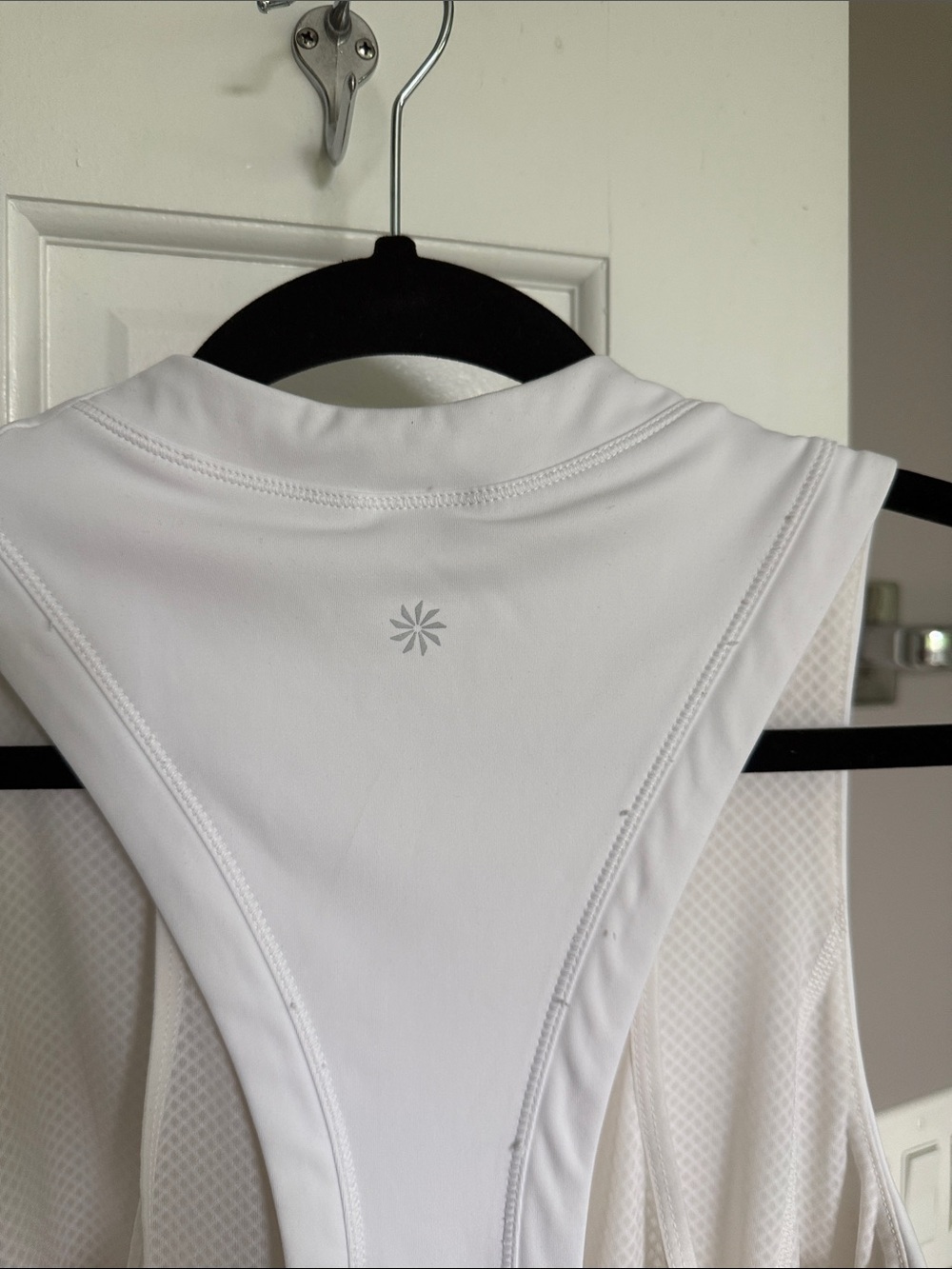 Athleta Advantage Dress White Mini Pleated Tennis Racerback Skort Mesh - Picture 7 of 9